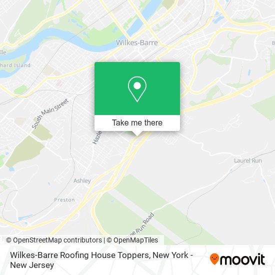 Mapa de Wilkes-Barre Roofing House Toppers