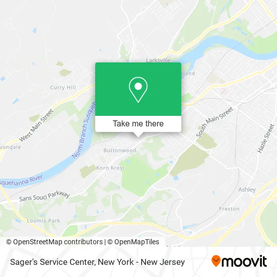 Sager's Service Center map