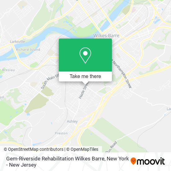Gem-Riverside Rehabilitation Wilkes Barre map