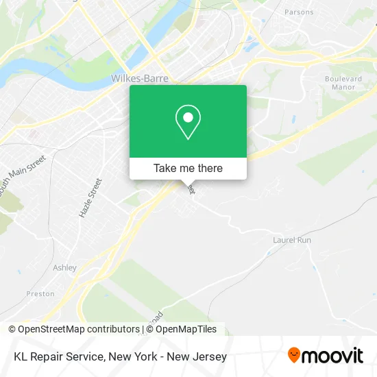 KL Repair Service map