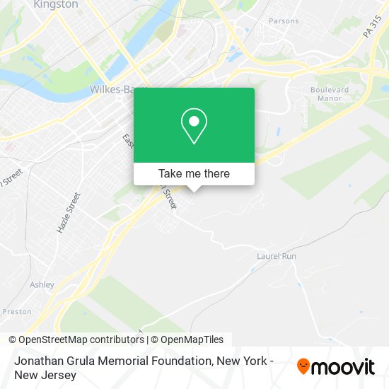 Jonathan Grula Memorial Foundation map