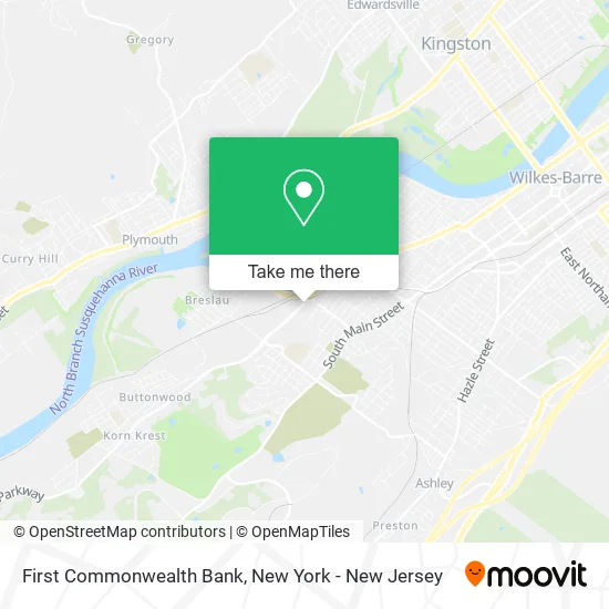 First Commonwealth Bank map