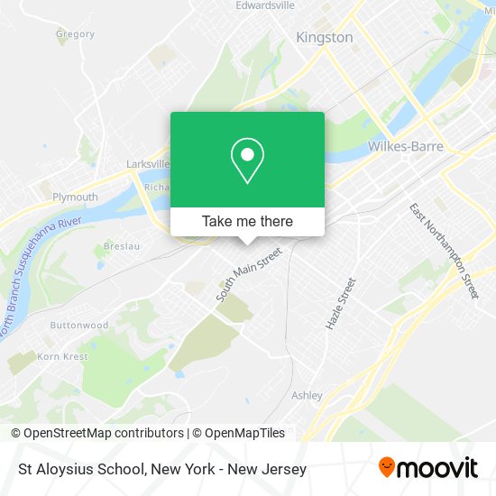 St Aloysius School map