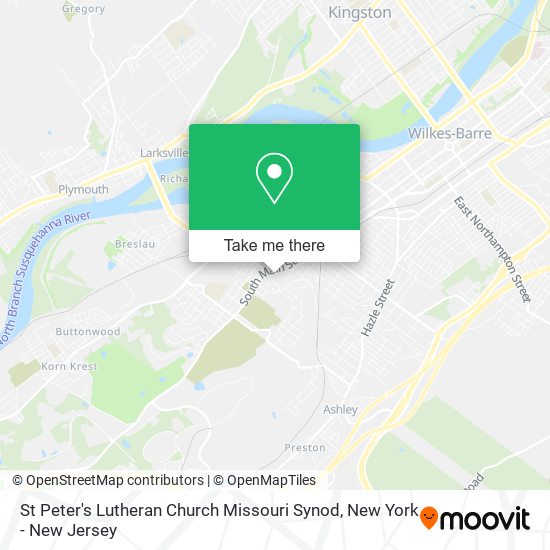 St Peter's Lutheran Church Missouri Synod map