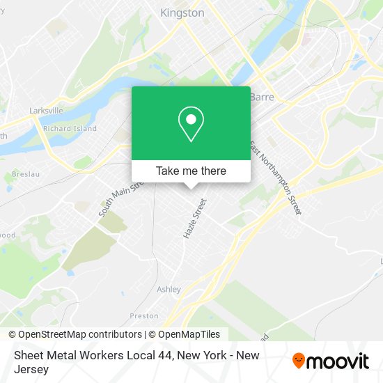 Mapa de Sheet Metal Workers Local 44