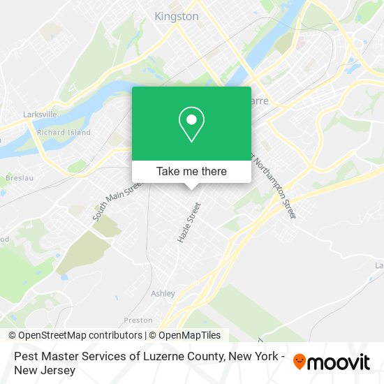 Mapa de Pest Master Services of Luzerne County