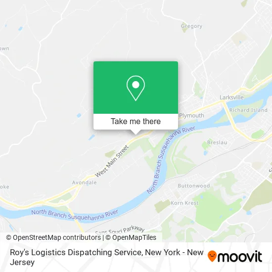 Roy's Logistics Dispatching Service map