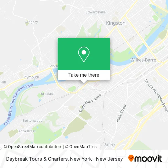 Daybreak Tours & Charters map