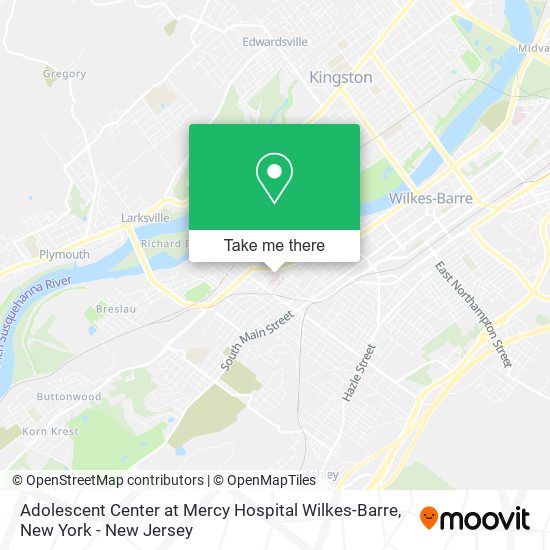 Mapa de Adolescent Center at Mercy Hospital Wilkes-Barre