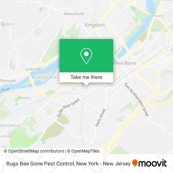Mapa de Bugs Bee Gone Pest Control