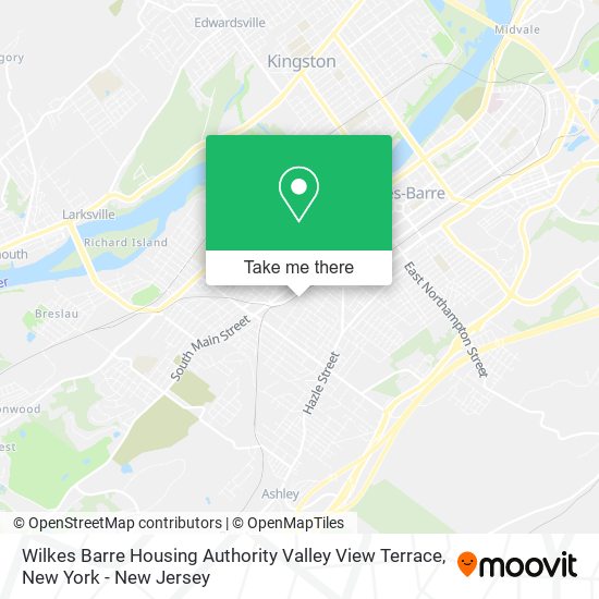 Wilkes Barre Housing Authority Valley View Terrace map