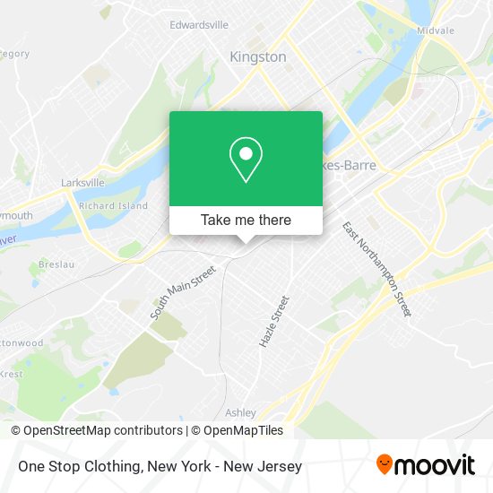 One Stop Clothing map