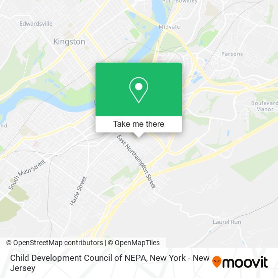 Child Development Council of NEPA map