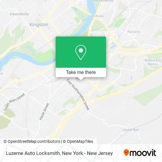 Luzerne Auto Locksmith map