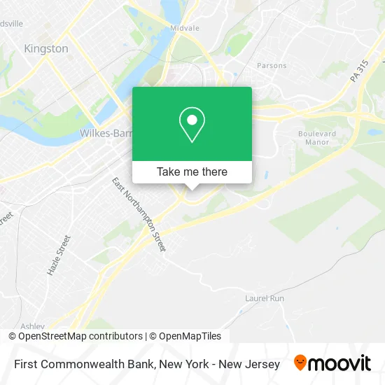 First Commonwealth Bank map