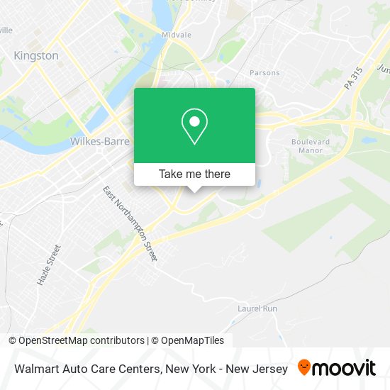 Mapa de Walmart Auto Care Centers