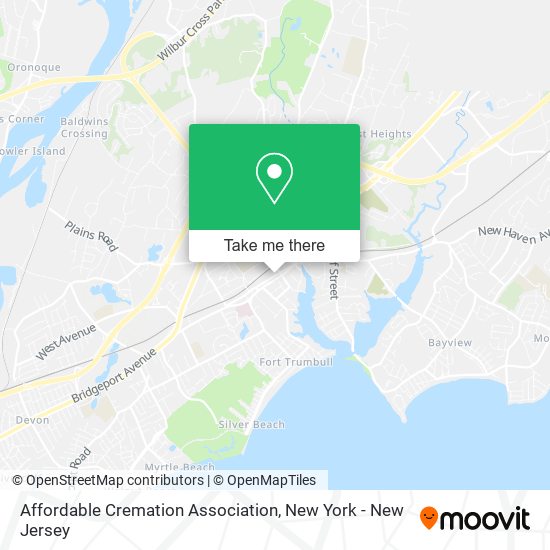 Affordable Cremation Association map