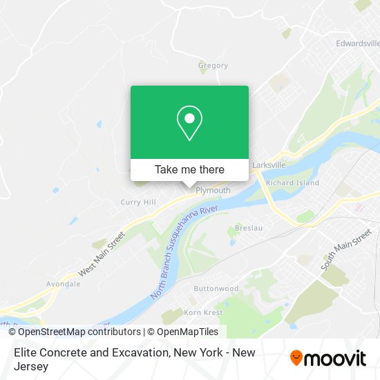 Elite Concrete and Excavation map