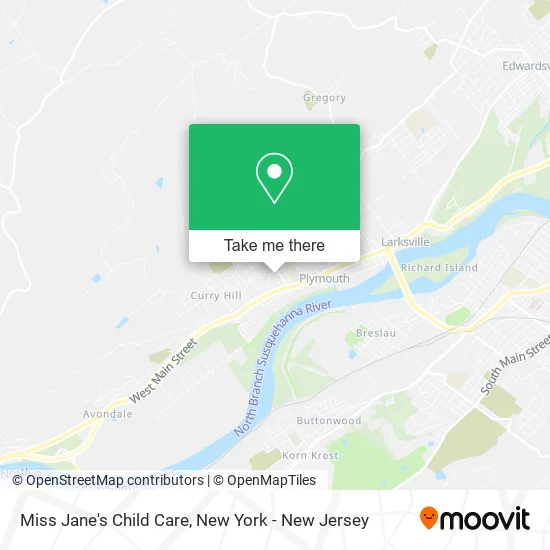 Miss Jane's Child Care map
