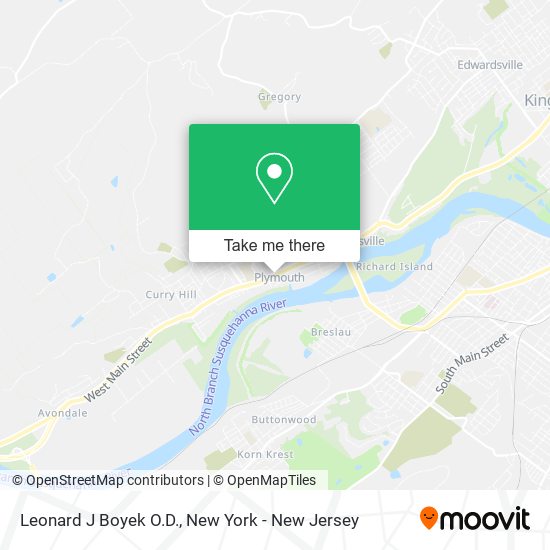 Mapa de Leonard J Boyek O.D.