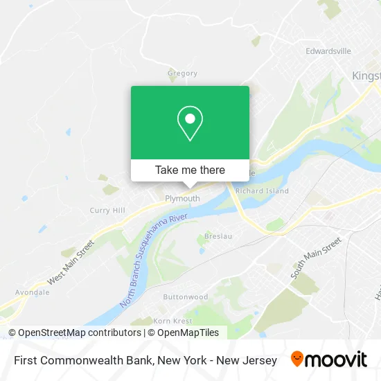 First Commonwealth Bank map