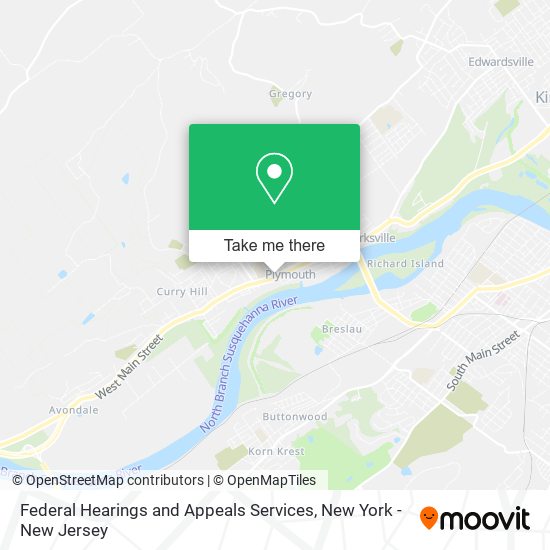 Mapa de Federal Hearings and Appeals Services