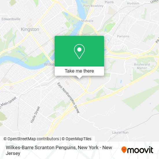 Wilkes-Barre Scranton Penguins map