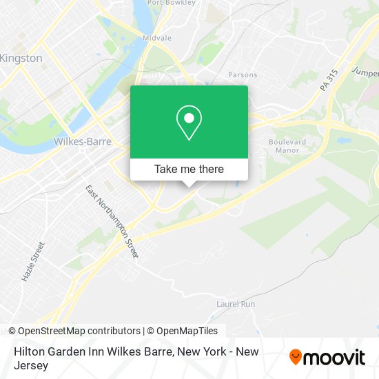 Hilton Garden Inn Wilkes Barre map
