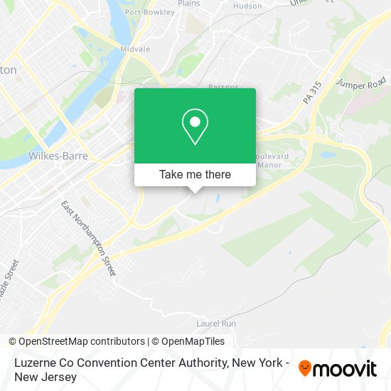Luzerne Co Convention Center Authority map