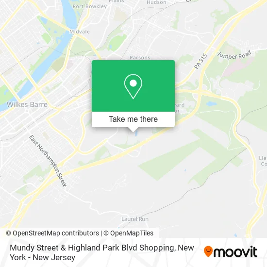Mundy Street & Highland Park Blvd Shopping map