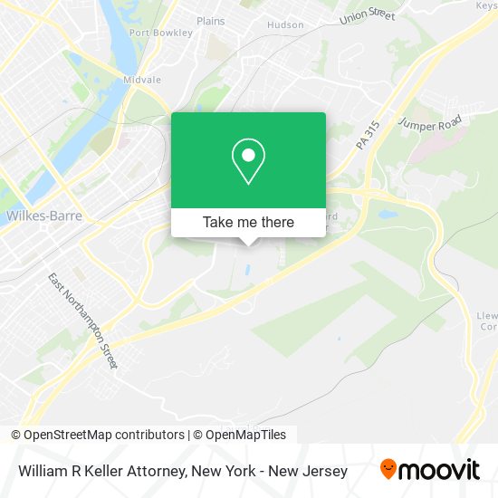 William R Keller Attorney map