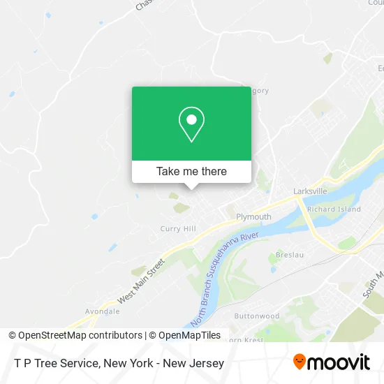 T P Tree Service map