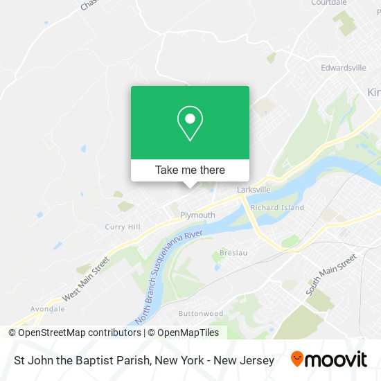 St John the Baptist Parish map
