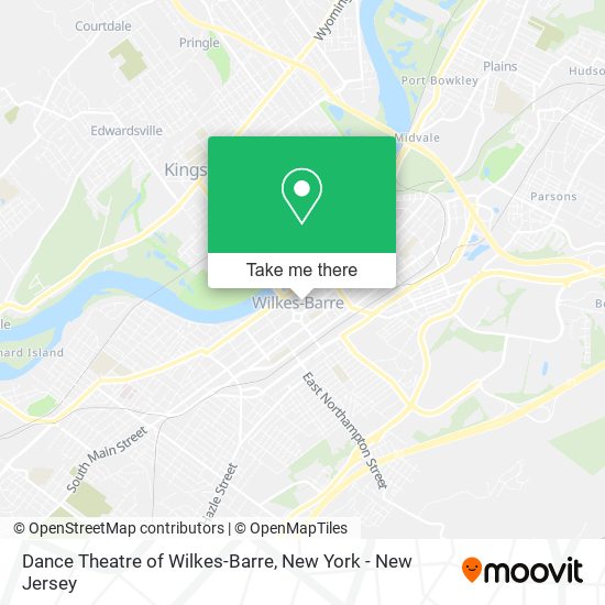 Dance Theatre of Wilkes-Barre map