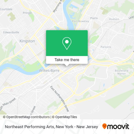 Northeast Performing Arts map