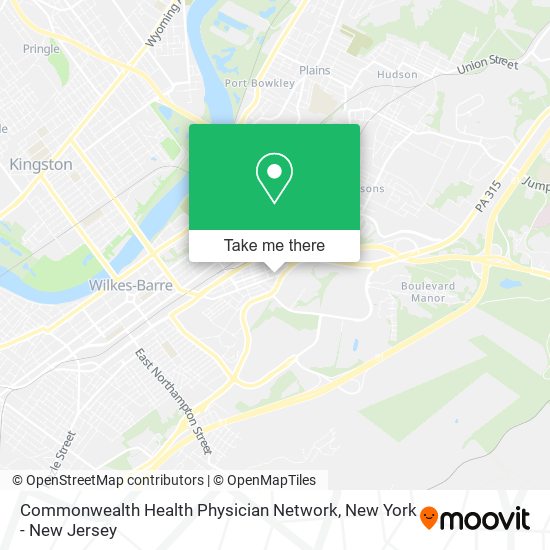 Commonwealth Health Physician Network map