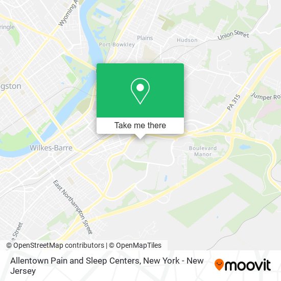 Allentown Pain and Sleep Centers map