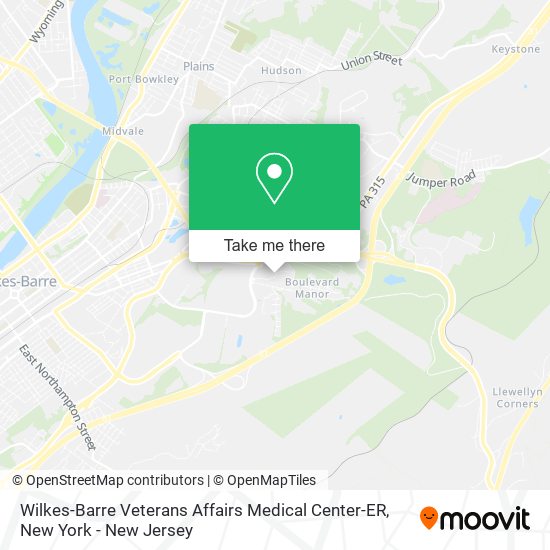 Wilkes-Barre Veterans Affairs Medical Center-ER map