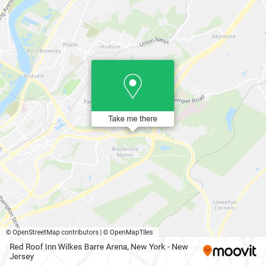 Red Roof Inn Wilkes Barre Arena map