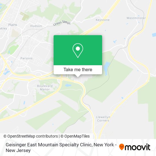 Mapa de Geisinger East Mountain Specialty Clinic