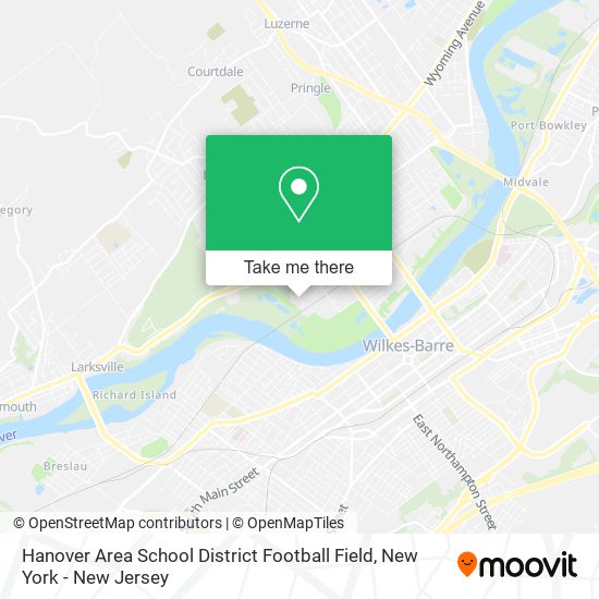 Mapa de Hanover Area School District Football Field
