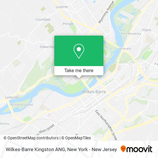 Wilkes-Barre Kingston ANG map