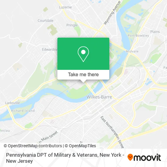 Pennsylvania DPT of Military & Veterans map