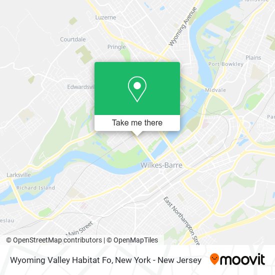 Wyoming Valley Habitat Fo map