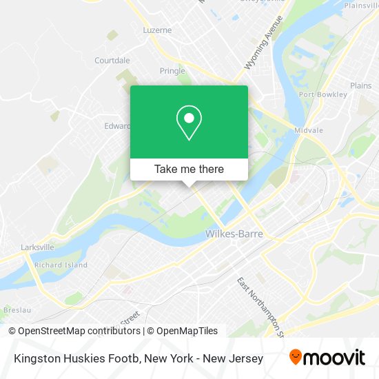 Kingston Huskies Footb map