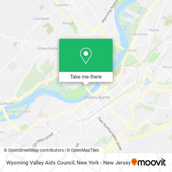 Wyoming Valley Aids Council map