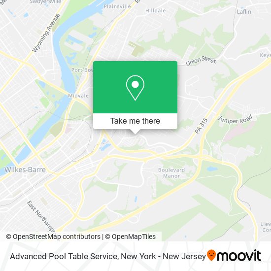Mapa de Advanced Pool Table Service