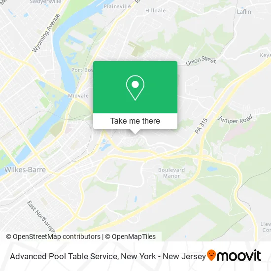 Advanced Pool Table Service map