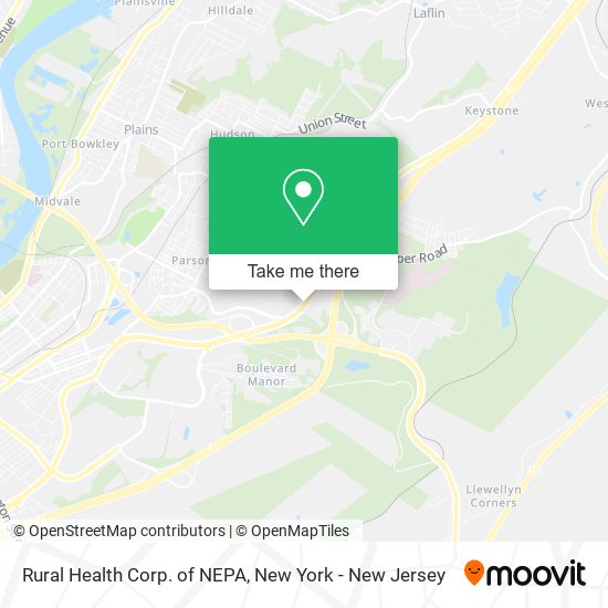 Rural Health Corp. of NEPA map