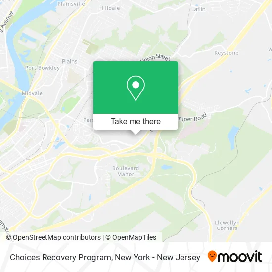 Choices Recovery Program map